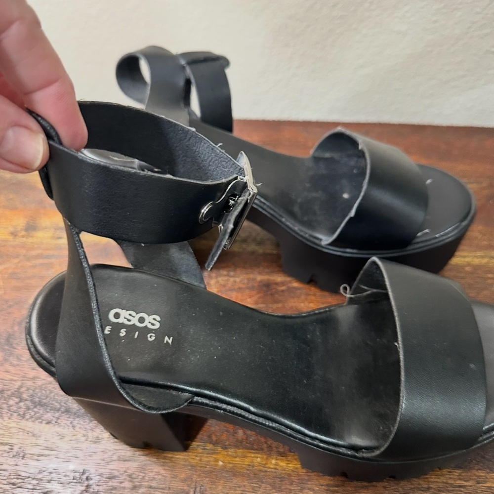 Women's Asos Black Platform Sandals size 8 - Picture 2 of 7